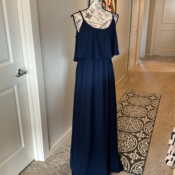 Show me Your Mumu Caitlyn Ruffle Maxi Dress SZ M cut 5310 - Picture 7 of 15